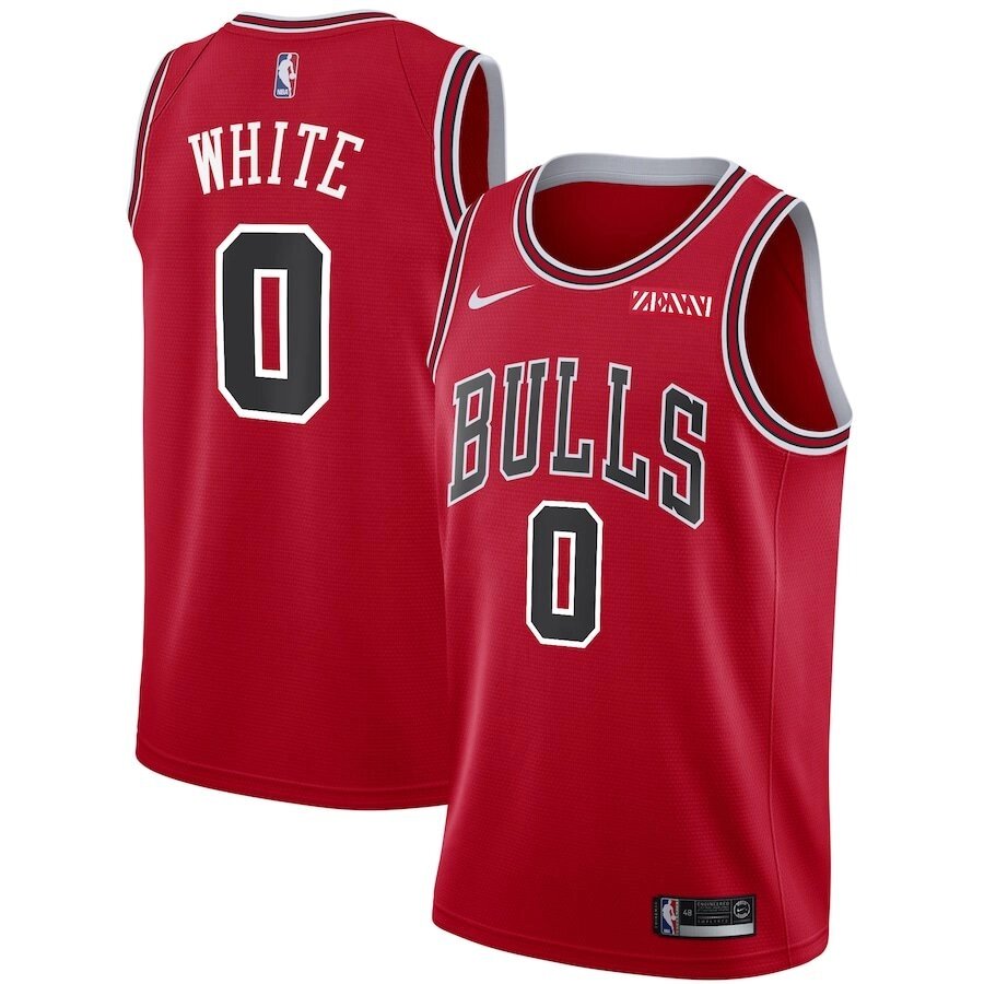 Баскетбольна форма Nike NBA Chicago Bulls №0 Coby White червона від компанії Basket Family - фото 1