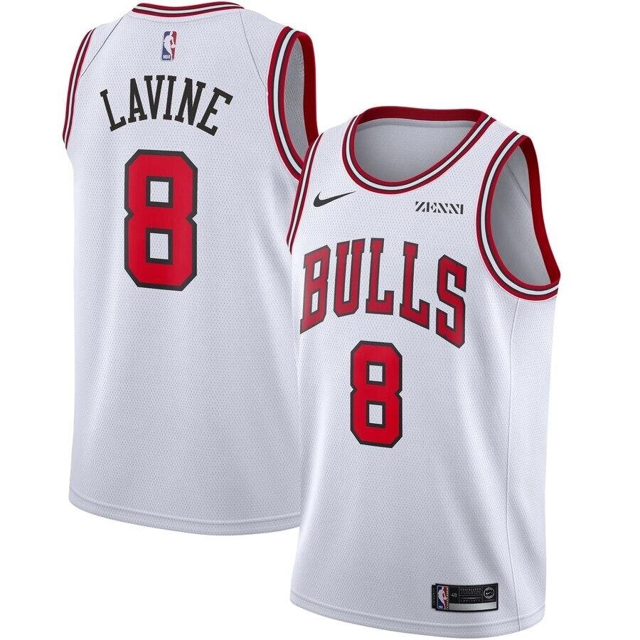 Баскетбольна форма Nike NBA Chicago Bulls №8 Zach Lavine біла від компанії Basket Family - фото 1