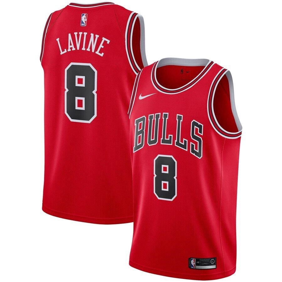 Баскетбольна форма Nike NBA Chicago Bulls №8 Zach Lavine червона від компанії Basket Family - фото 1