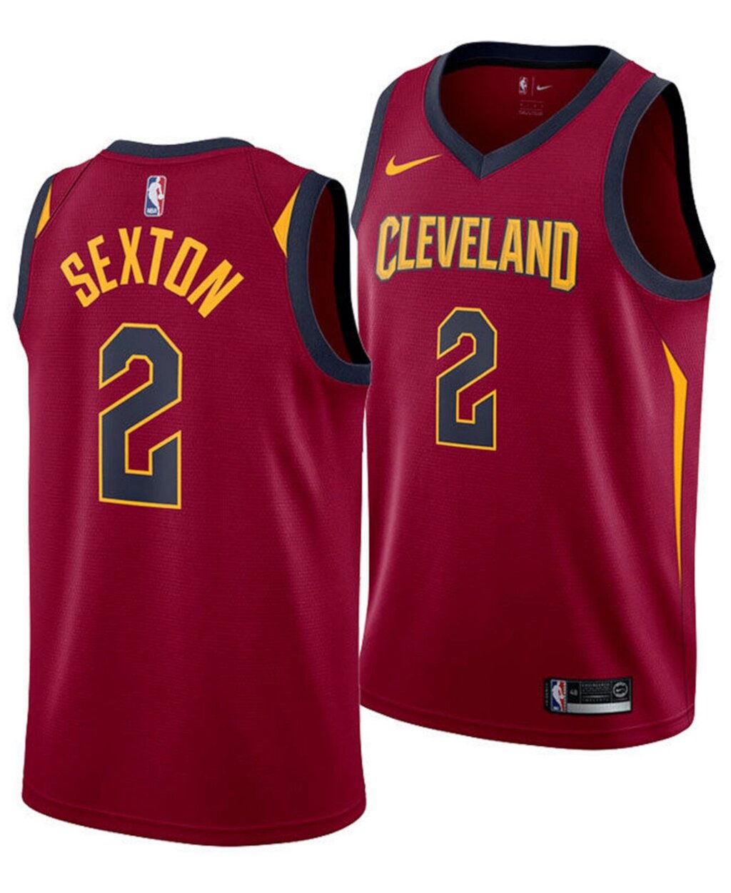 Баскетбольна форма Nike NBA Cleveland Cavaliers №2 Collin Sexton бордовая від компанії Basket Family - фото 1