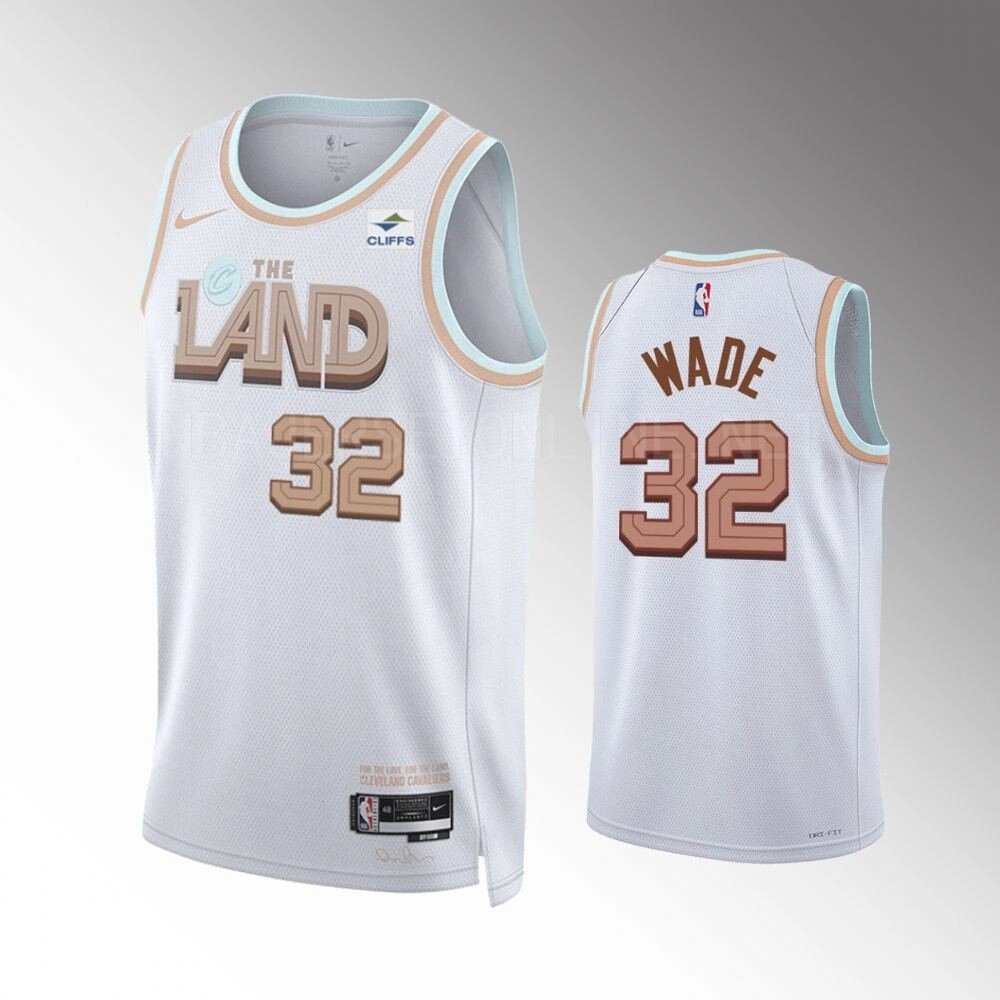 Баскетбольна форма Nike NBA Cleveland Cavaliers №32 Dean Wade white print від компанії Basket Family - фото 1