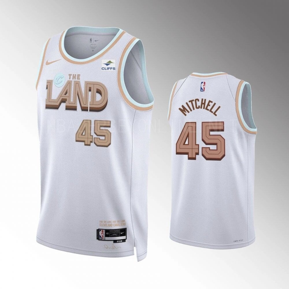 Баскетбольна форма Nike NBA Cleveland Cavaliers №45 Donovan Mitchell white print від компанії Basket Family - фото 1
