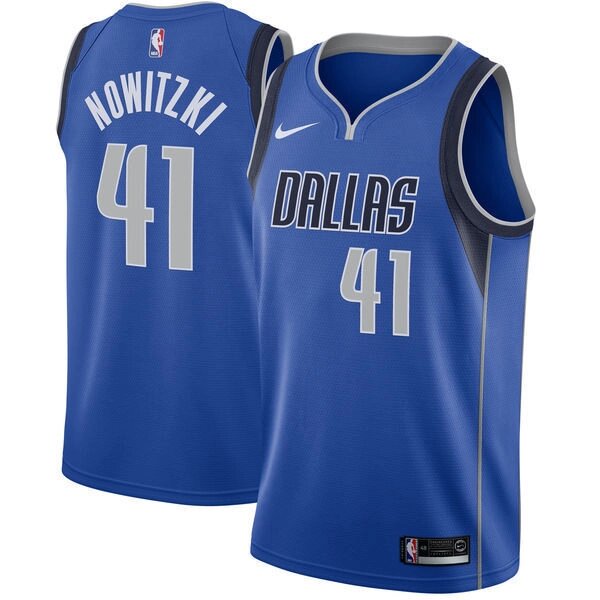 Баскетбольна форма Nike NBA Dallas Mavericks №41 Dirk Nowitzki синя від компанії Basket Family - фото 1