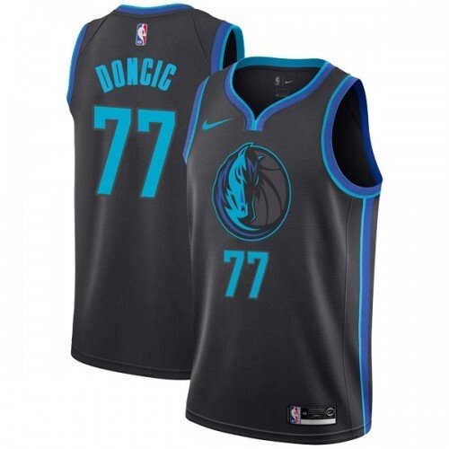 Баскетбольна форма Nike NBA Dallas Mavericks №77 Luka Doncic чорна від компанії Basket Family - фото 1