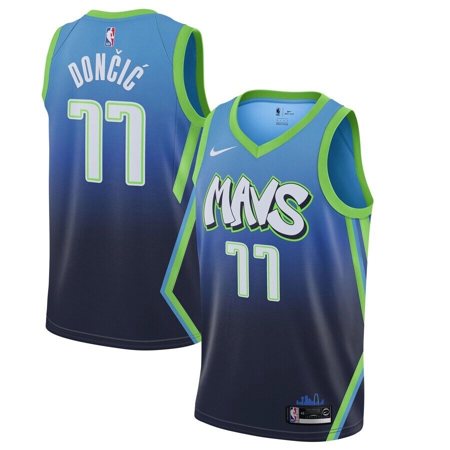 Баскетбольна форма Nike NBA Dallas Mavericks №77 Luka Doncic MAVS синя від компанії Basket Family - фото 1