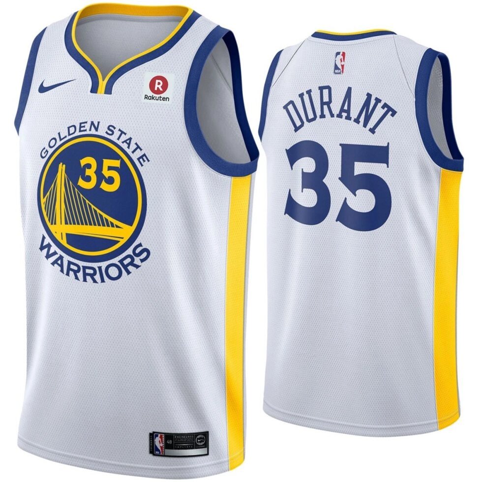 Баскетбольна форма Nike NBA Golden State Warriors №35 Kevin Durant біла від компанії Basket Family - фото 1