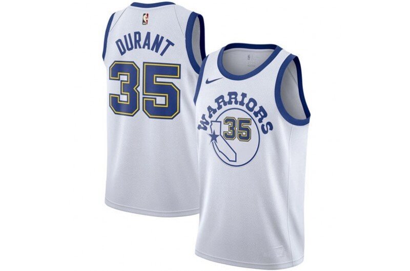 Баскетбольна форма Nike NBA Golden State Warriors №35 Kevin Durant retro біла від компанії Basket Family - фото 1