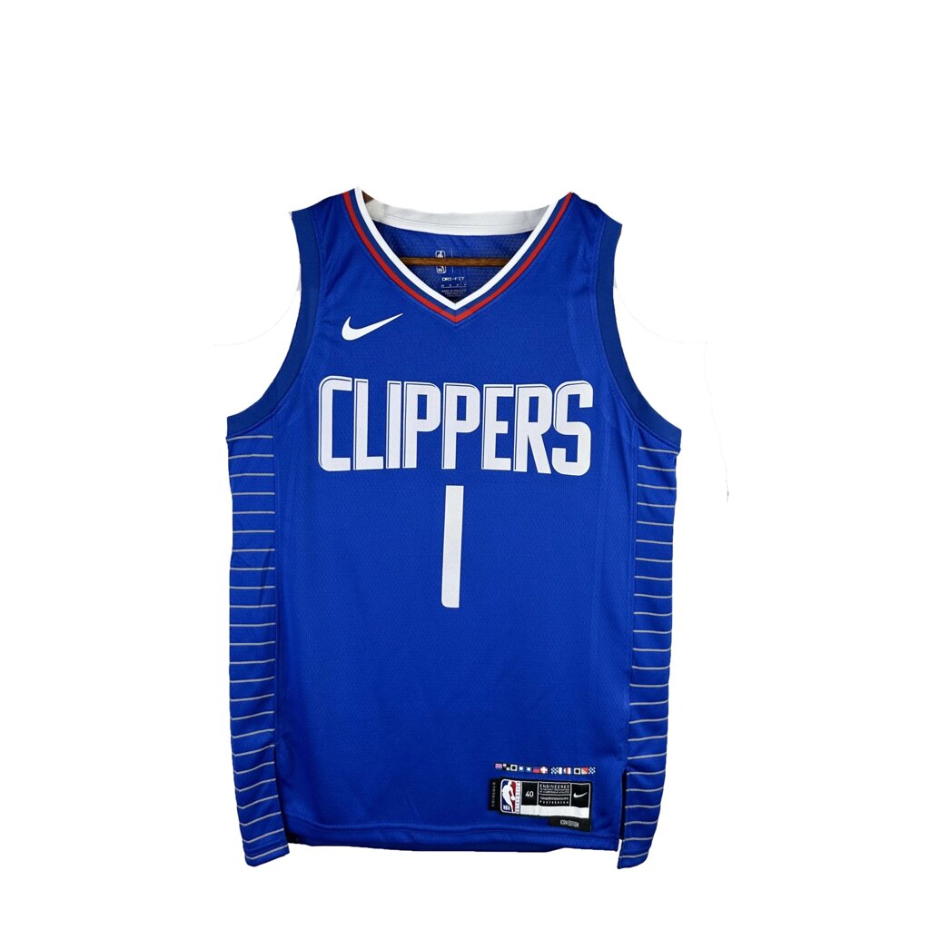 Баскетбольна форма Nike NBA Los Angeles Clippers №1 James Harden Blue Print від компанії Basket Family - фото 1