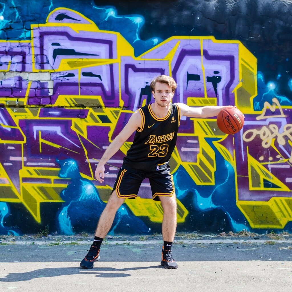 Баскетбольна форма Nike NBA Los Angeles Lakers LeBron James Black City від компанії Basket Family - фото 1