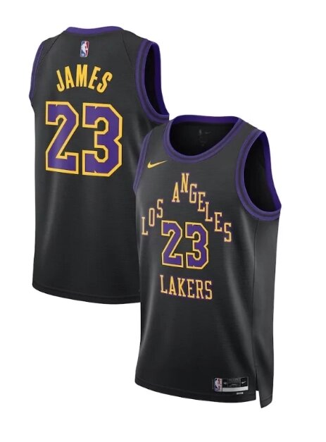 Баскетбольна форма Nike NBA Los Angeles Lakers №23 LeBron James Purple від компанії Basket Family - фото 1