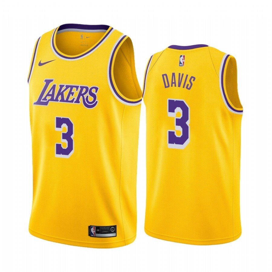 Баскетбольна форма Nike NBA Los Angeles Lakers №3 Anthony Davis жовта від компанії Basket Family - фото 1