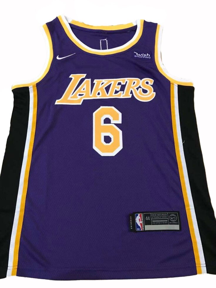 Баскетбольна форма Nike NBA Los Angeles Lakers №6 LeBron James black-purple від компанії Basket Family - фото 1