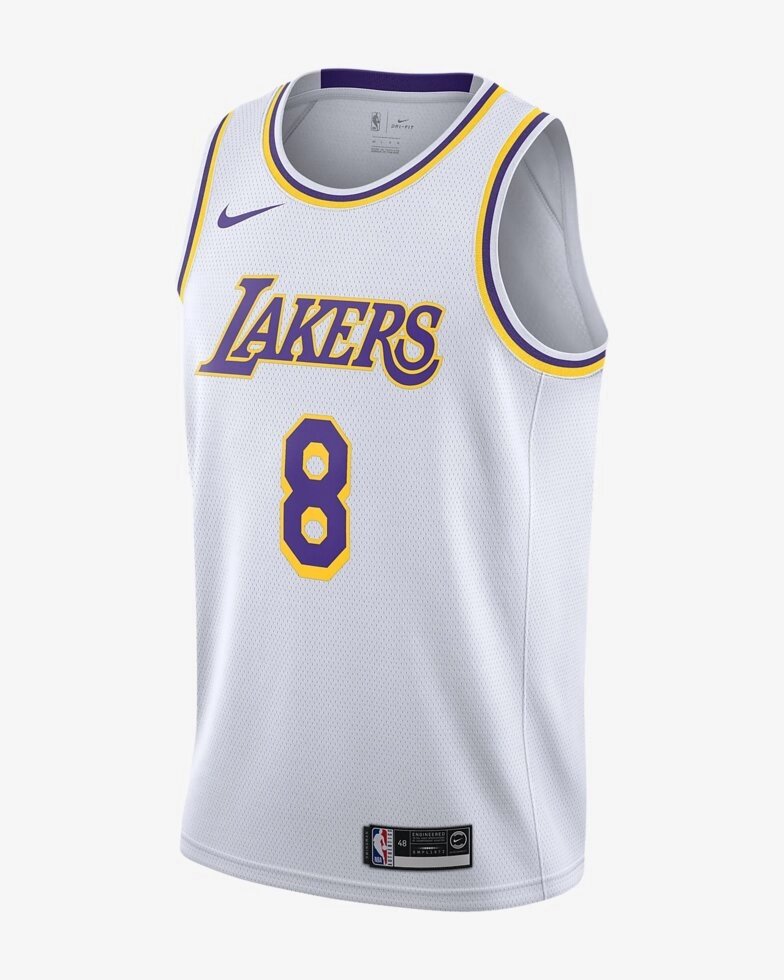 Баскетбольна форма Nike NBA Los Angeles Lakers №8 Kobe Bryant White від компанії Basket Family - фото 1