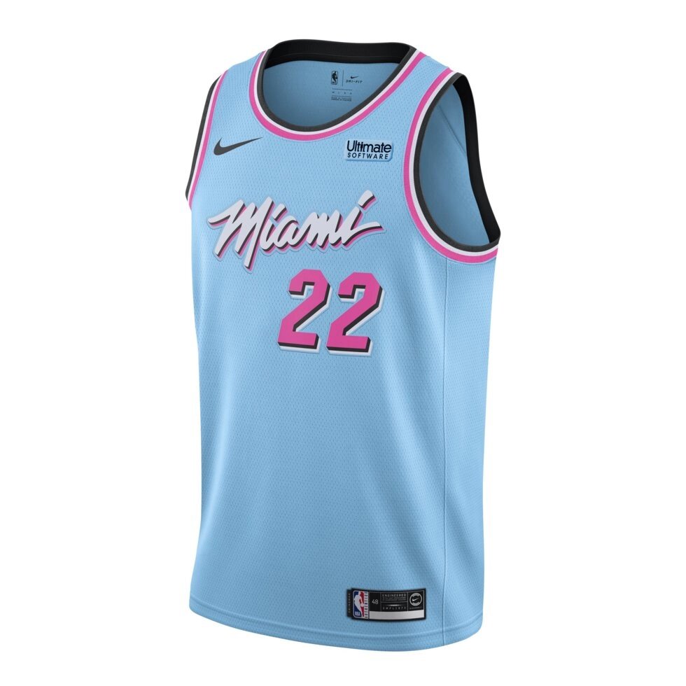 Баскетбольна форма Nike NBA Miami Heat №22 Jimmy Butler блакитна від компанії Basket Family - фото 1
