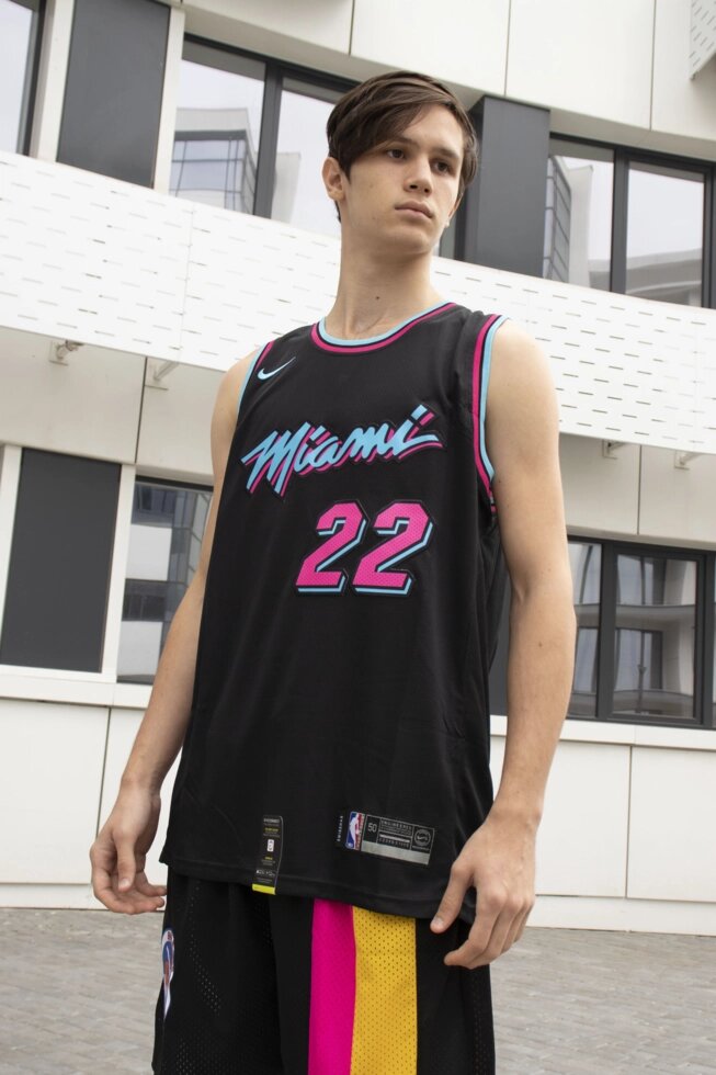 Баскетбольна форма Nike NBA Miami Heat №22 Jimmy Butler чорна від компанії Basket Family - фото 1
