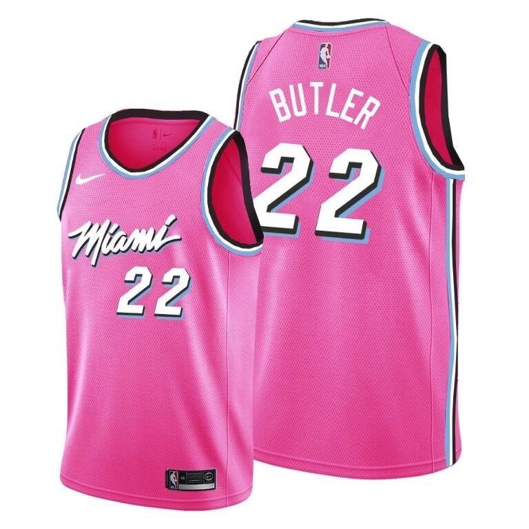 Баскетбольна форма Nike NBA Miami Heat №22 Jimmy Butler pink від компанії Basket Family - фото 1