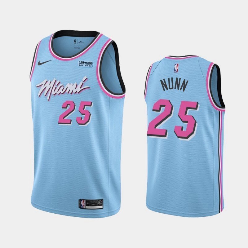 Баскетбольна форма Nike NBA Miami Heat №25 Kendrick Nunn блакитна від компанії Basket Family - фото 1