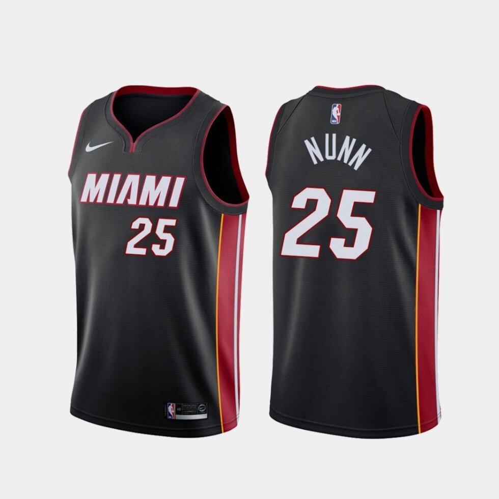 Баскетбольна форма Nike NBA Miami Heat №25 Kendrick Nunn чорна від компанії Basket Family - фото 1