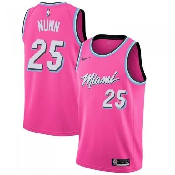 Баскетбольна форма Nike NBA Miami Heat №25 Kendrick Nunn рожева від компанії Basket Family - фото 1