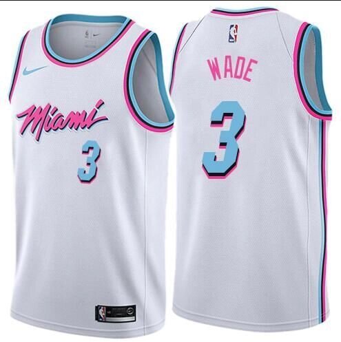 Баскетбольна форма Nike NBA Miami Heat №3 Dwyane Wade white від компанії Basket Family - фото 1
