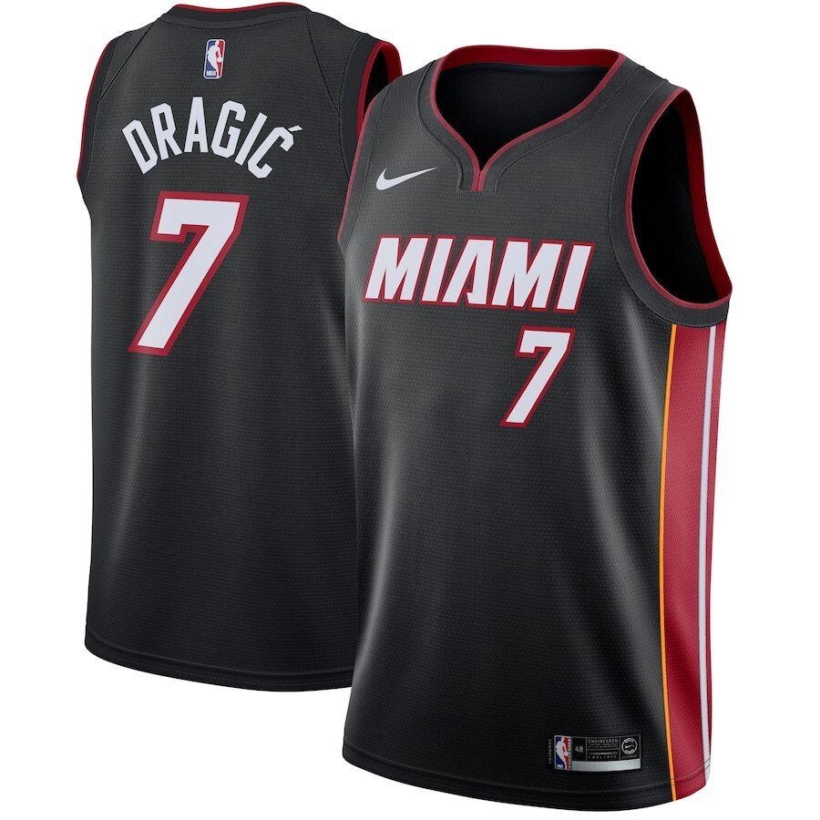 Баскетбольна форма Nike NBA Miami Heat №7 Goran Dragic чорна від компанії Basket Family - фото 1