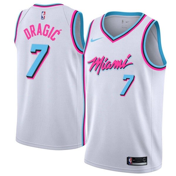 Баскетбольна форма Nike NBA Miami Heat №7 Goran Dragic white від компанії Basket Family - фото 1