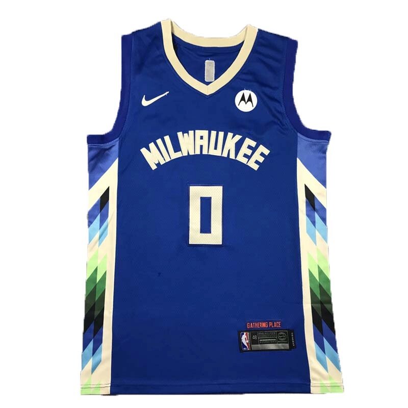 Баскетбольна форма Nike NBA Milwaukee Bucks №0 Damian Lillard Blue від компанії Basket Family - фото 1