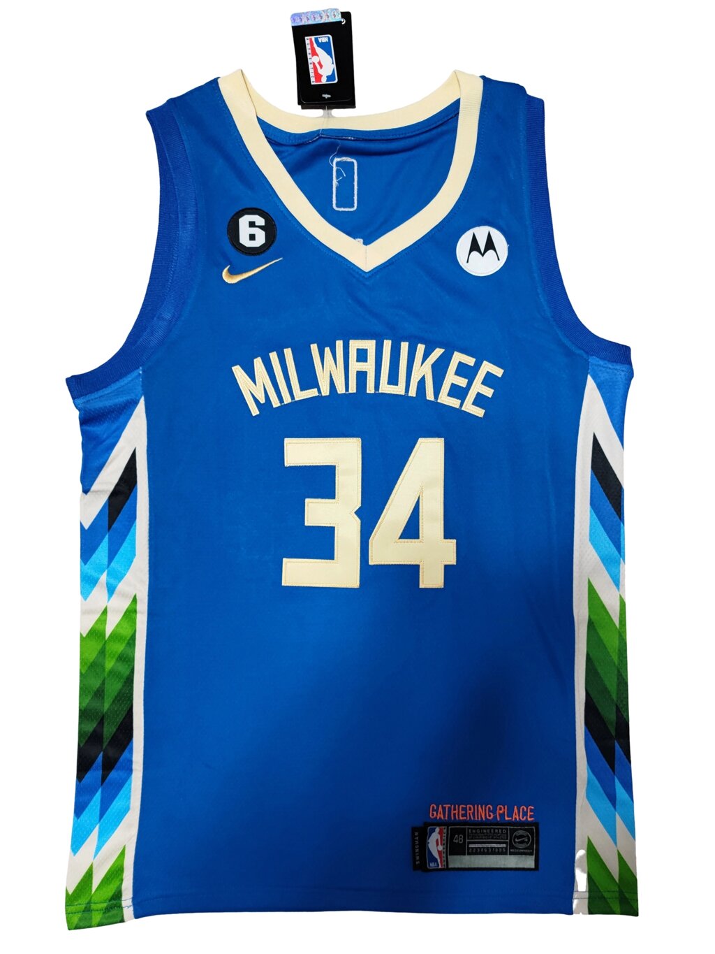Баскетбольна форма Nike NBA Milwaukee Bucks №34 Giannis Antetokounmpo Blue від компанії Basket Family - фото 1