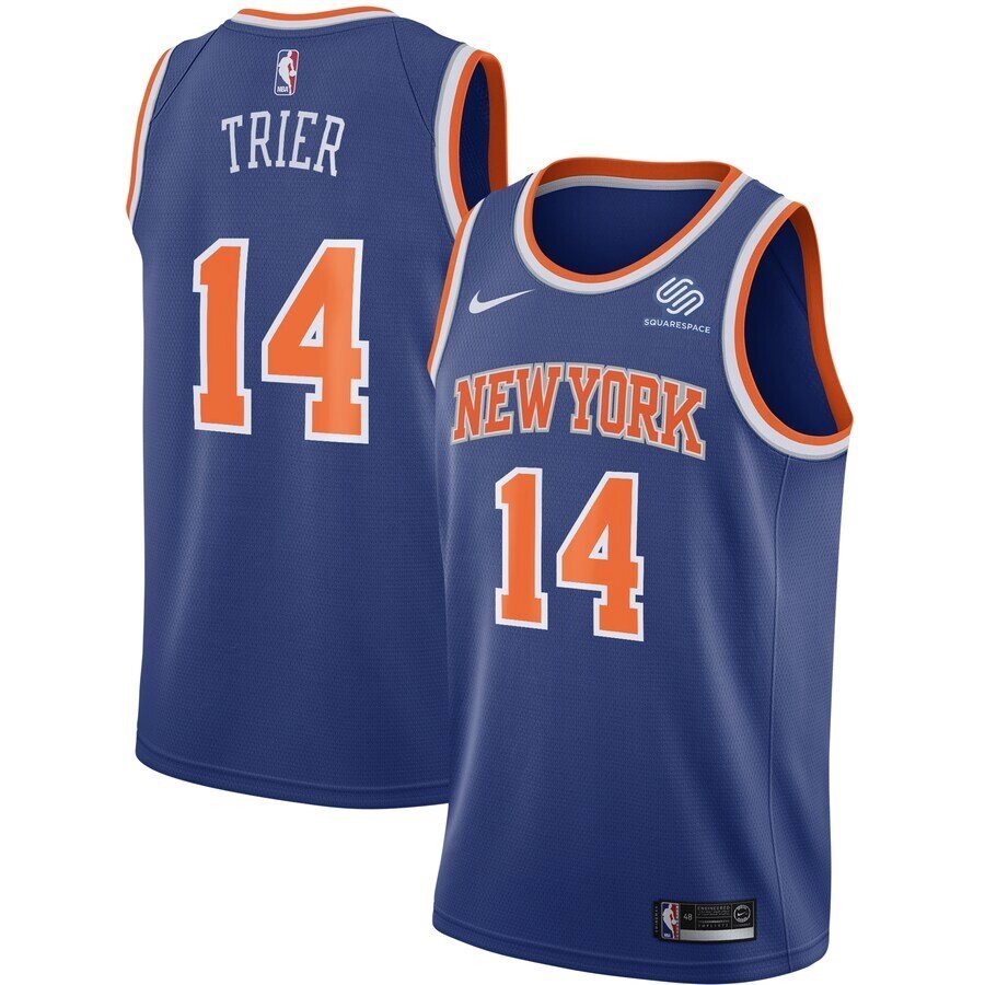 Баскетбольна форма Nike NBA New York Knicks №14 Allonzo Trier синя від компанії Basket Family - фото 1