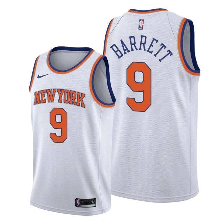 Баскетбольна форма Nike NBA New York Knicks №9 RJ Barrett біла від компанії Basket Family - фото 1