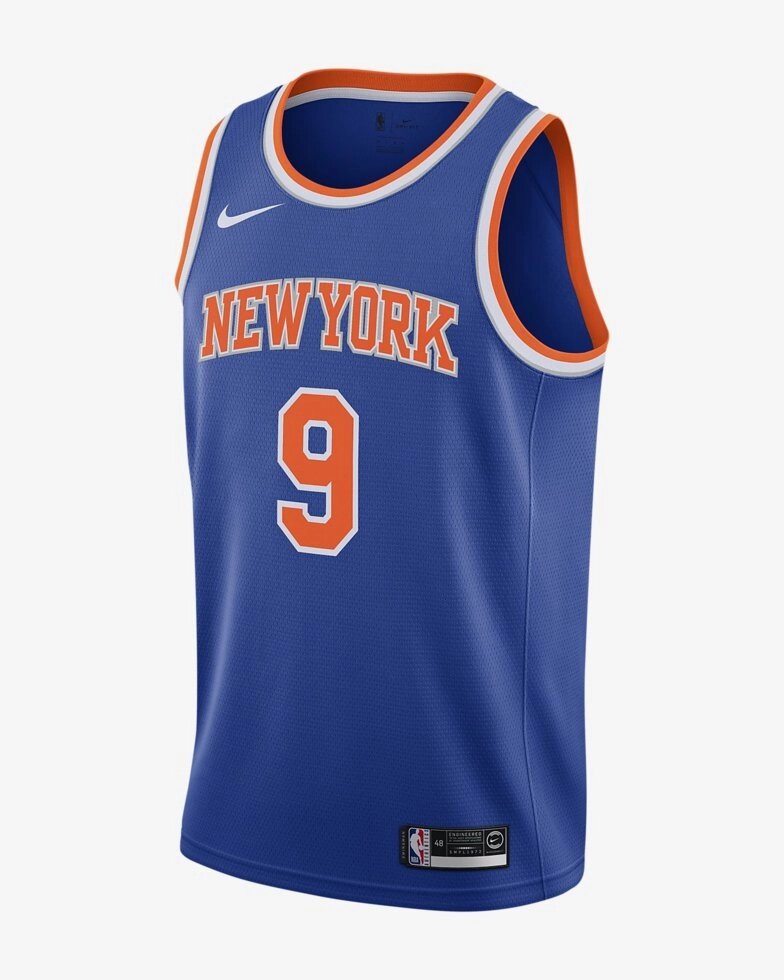 Баскетбольна форма Nike NBA New York Knicks №9 RJ Barrett синя від компанії Basket Family - фото 1