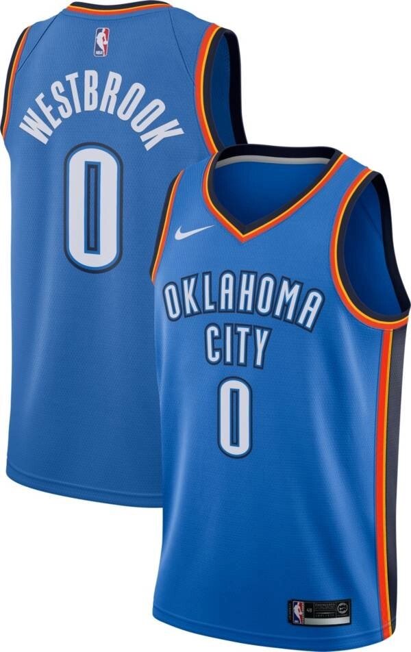 Баскетбольна форма Nike NBA Oklahoma City Thunder №0 Russel Westbrook синя від компанії Basket Family - фото 1