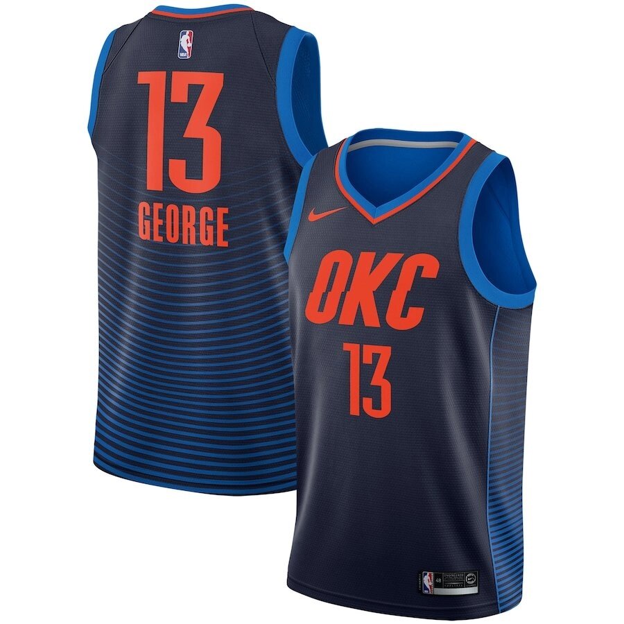 Баскетбольна форма Nike NBA Oklahoma City Thunder №13 Paul George dark blue від компанії Basket Family - фото 1