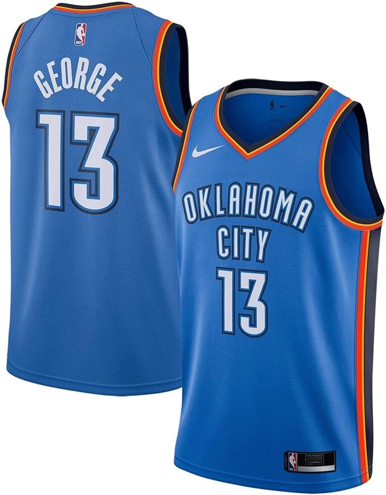 Баскетбольна форма Nike NBA Oklahoma City Thunder №13 Paul George синя від компанії Basket Family - фото 1