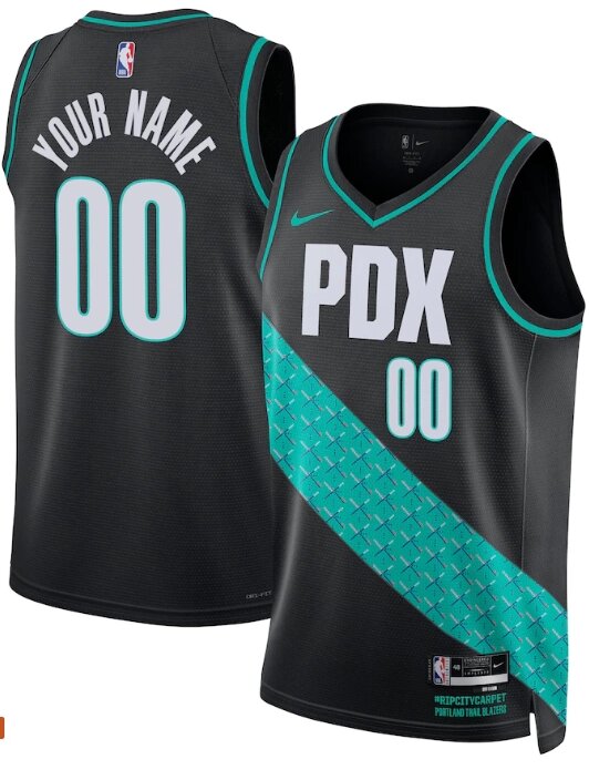 Баскетбольна форма Nike NBA Portland Trail Blazers №00 Custom Black Print від компанії Basket Family - фото 1
