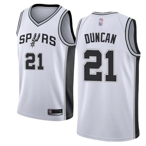 Баскетбольна форма Nike NBA San Antonio Spurs №21 Tim Duncan біла від компанії Basket Family - фото 1