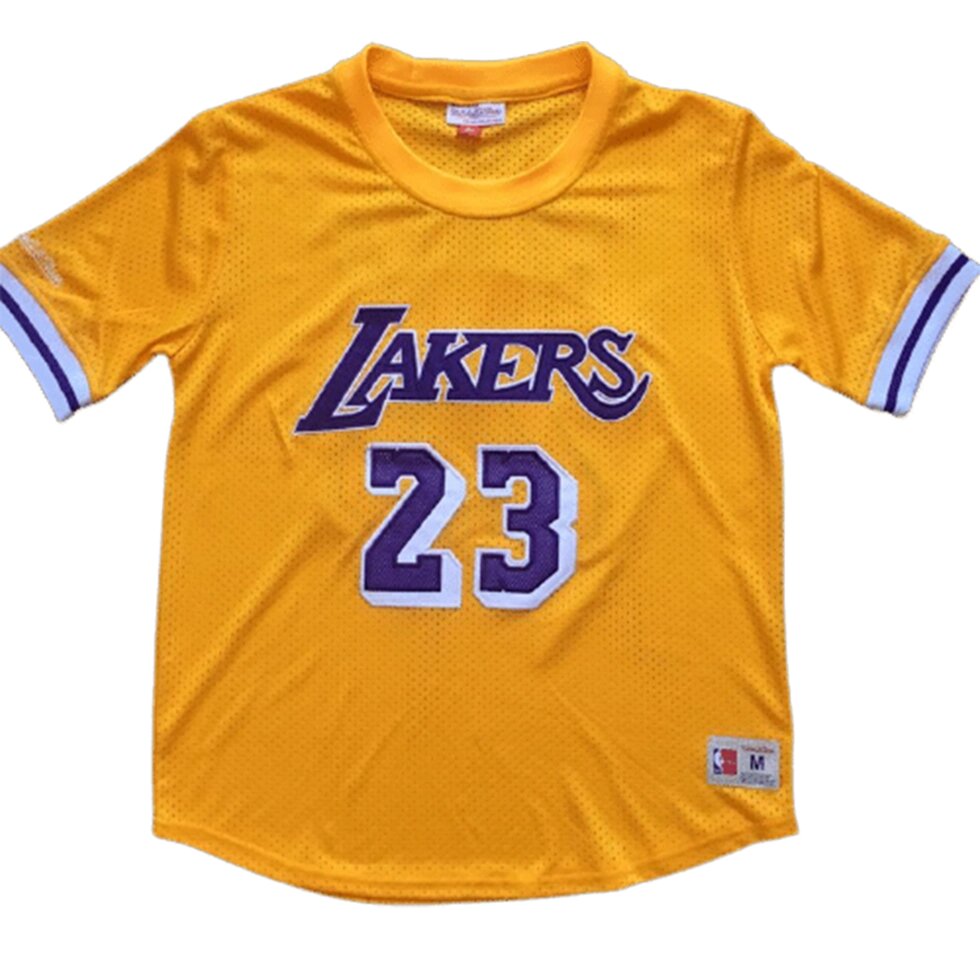 Баскетбольна футболка New Collection Hardwood Classics NBA LeBron James №23 жовта від компанії Basket Family - фото 1