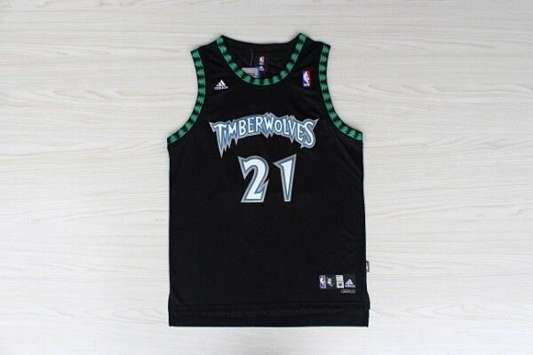 Баскетбольна майка Adidas NBA Minnesota Timberwolves Kevin Garnett № 21 чорна від компанії Basket Family - фото 1