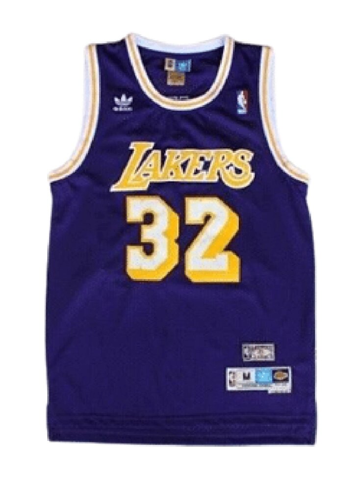 Баскетбольна майка NBA Los Angeles Lakers № 32 Earvin "Magic" Johnson Purple ретро від компанії Basket Family - фото 1