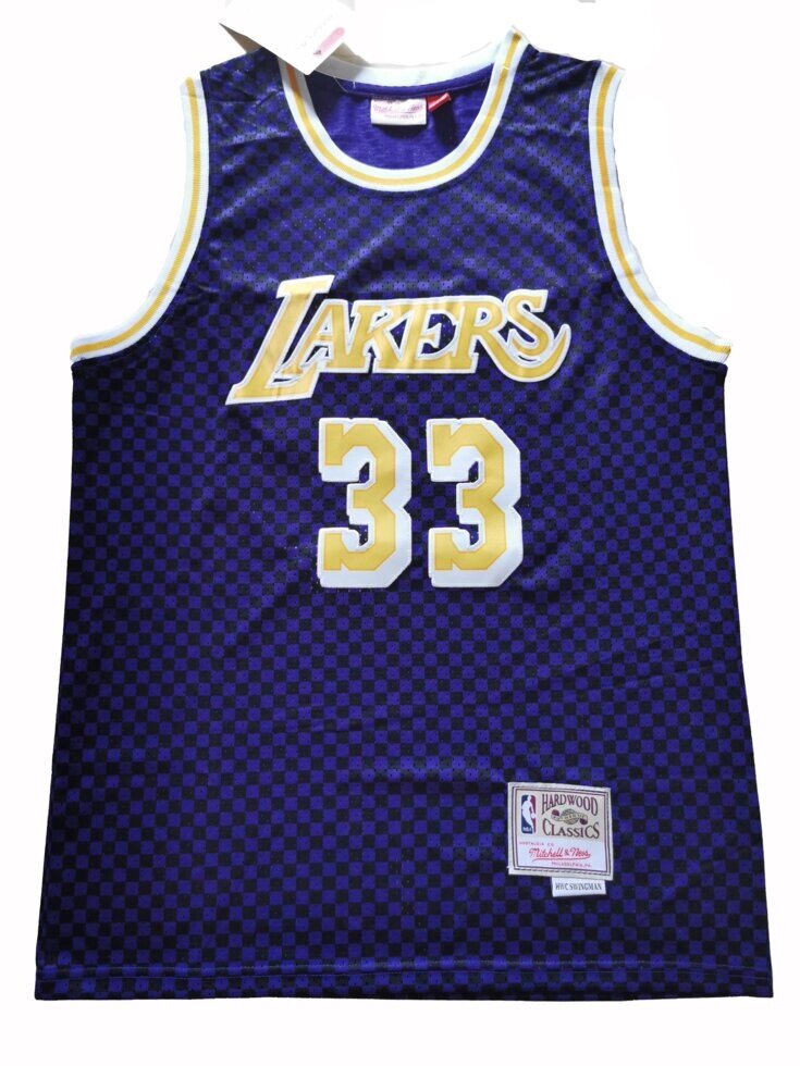Баскетбольна майка NBA Los Angeles Lakers №33 Kareem Abdul-Jabbar Purple від компанії Basket Family - фото 1