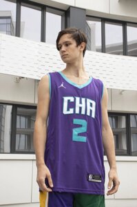 Баскетбольна джерсі 2021 Jordan NBA Charlotte Hornets №2 LaMelo Ball фіолетова