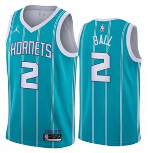 Баскетбольна джерсі 2021 Jordan NBA Charlotte Hornets №2 LaMelo Ball блакитна