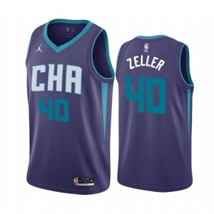 Баскетбольна джерсі 2021 Jordan NBA Charlotte Hornets №40 Cody Zeller City Edition purple print