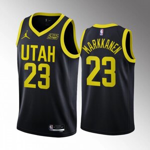 Баскетбольна джерсі 2022 Jordan NBA Utah Jazz №23 Lauri Markkanen Black Print