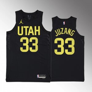 Баскетбольна джерсі 2022 Jordan NBA Utah Jazz №33 Johnny Juzang Black Print