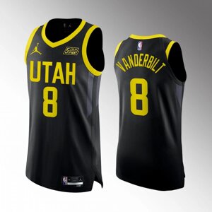 Баскетбольна джерсі 2022 Jordan NBA Utah Jazz №8 Jarred Vanderbilt Black Print