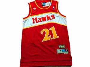 Баскетбольна джерсі Adidas NBA Atlanta Hawks №21 Dominique Wilkins White-red