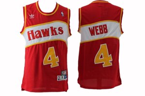 Баскетбольна джерсі Adidas NBA Atlanta Hawks №4 Jacob Webb white-red