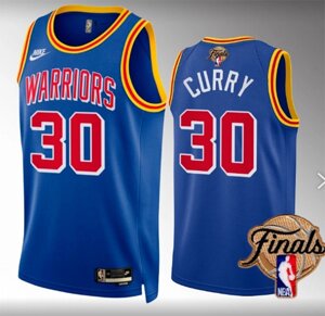 Баскетбольна джерсі Finals NBA 2022 Golden State Warriors Nike №30 Steph Curry Blue Print.