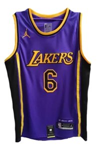 Баскетбольна джерсі Jordan NBA Los Angeles Lakers №6 Lebron James Purple